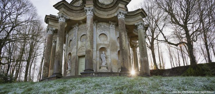 Morning sunlight coming through the columns of the Temple of Apollo at Stourhead - Wiltshire © National Trust - James Dobson.jpg